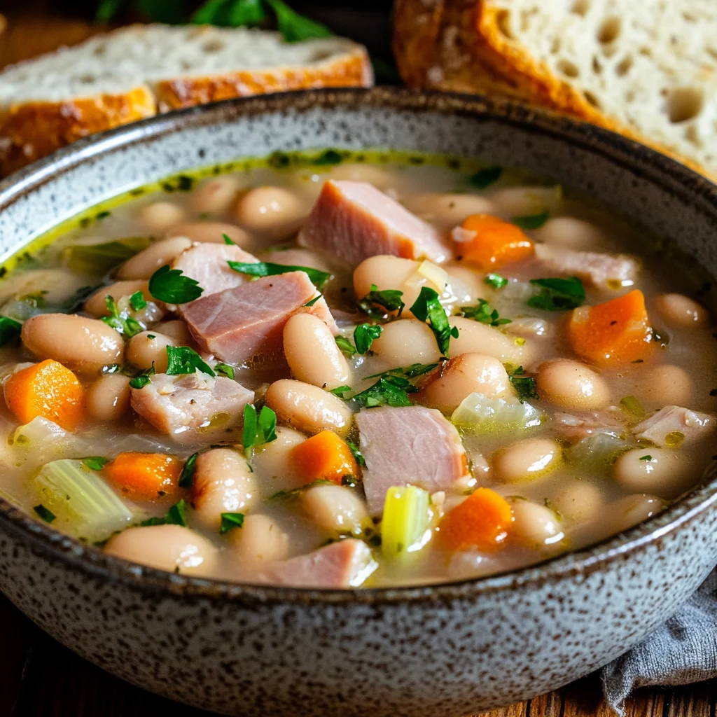 Slow Cooker 15 Bean Soup in a Bowl