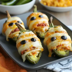 Halloween Food Ideas Mummy Jalapeño Poppers