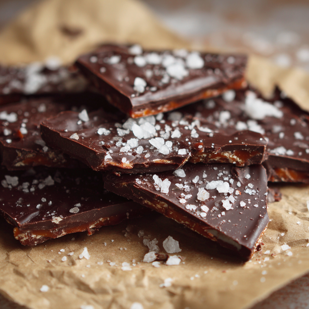 Chocolate date bark dessert