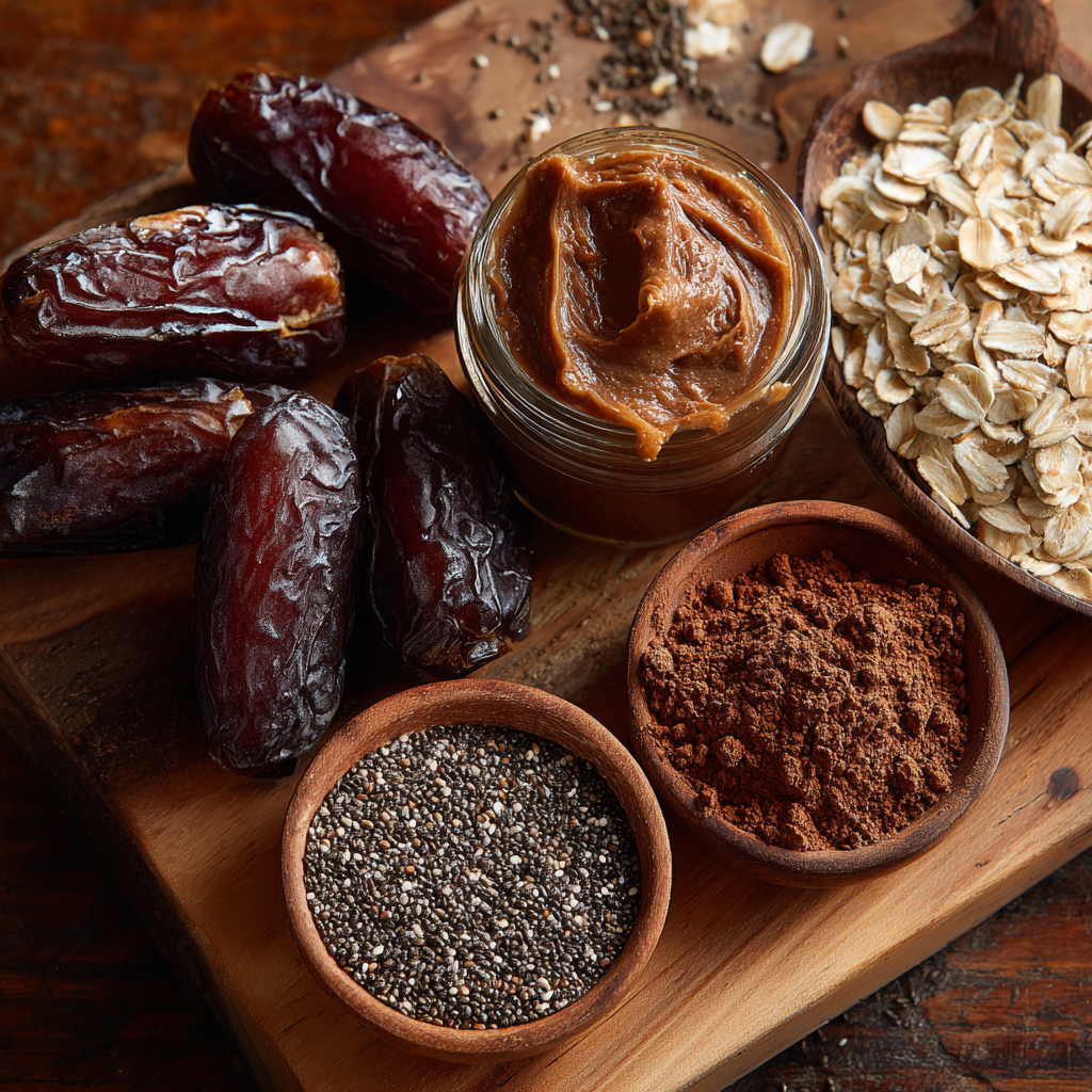 ingredients for healthy date recipes energy bites