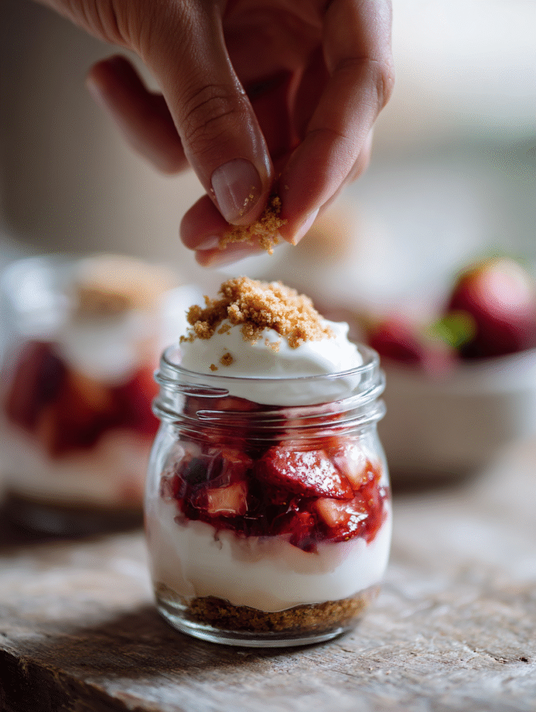 how to layer mason jar dessert